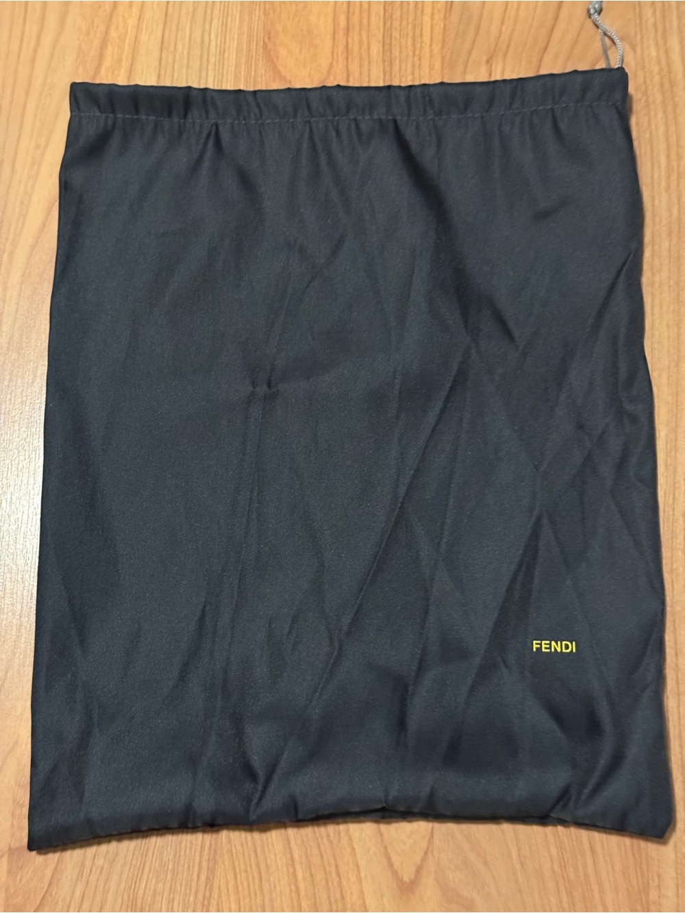 FENDI BLACK NYLON DRAWSTING DUST BAG
APPROXIMATELY 15.75” x 11.5”